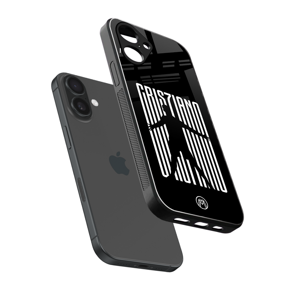 cristiano back phone cover | glass case for iphone 16