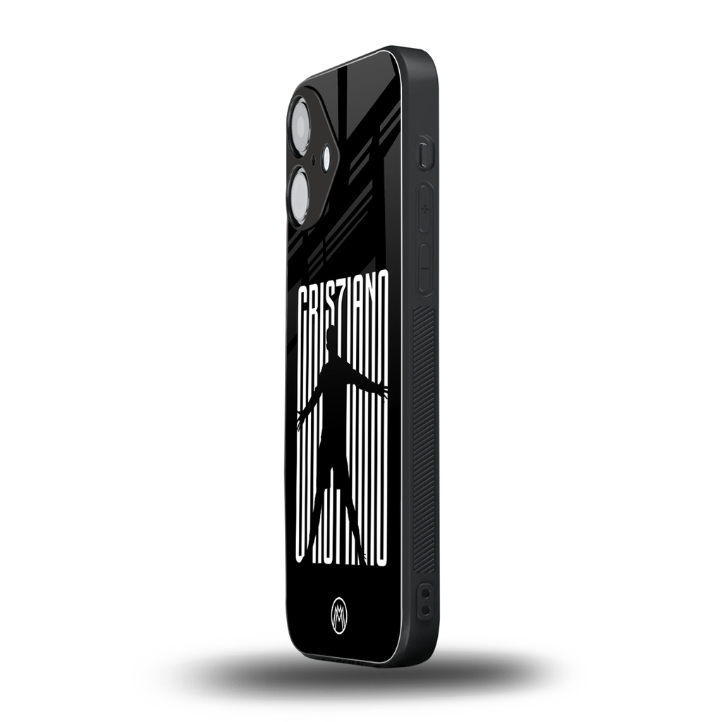 cristiano back phone cover | glass case for iphone 16