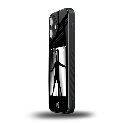cristiano back phone cover | glass case for iphone 16