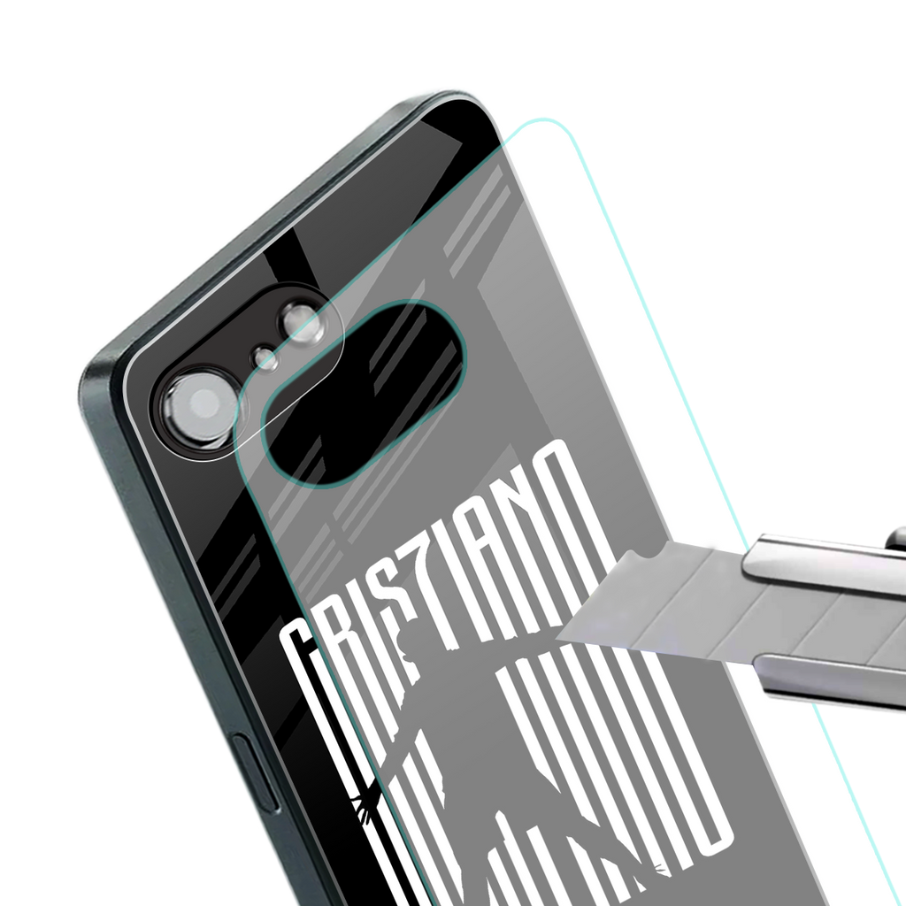 cristiano back phone cover | glass case for iphone 16e