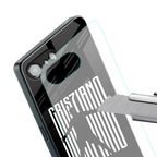 cristiano back phone cover | glass case for iphone 16e
