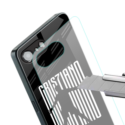 cristiano back phone cover | glass case for iphone 16e