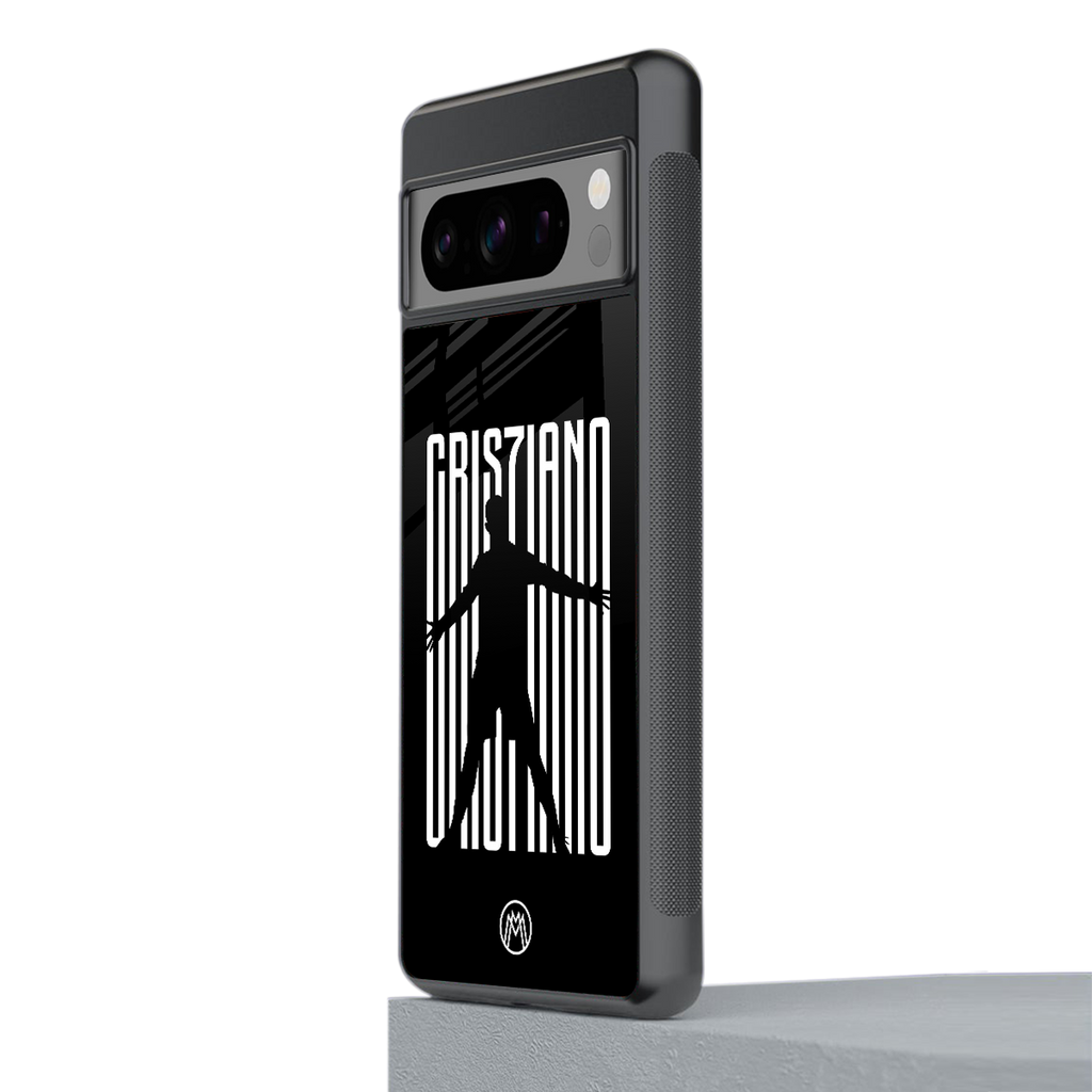 cristiano back phone cover | glass case for google pixel 8 pro