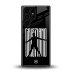 cristiano back phone cover | glass case for samsung galaxy s25 ultra