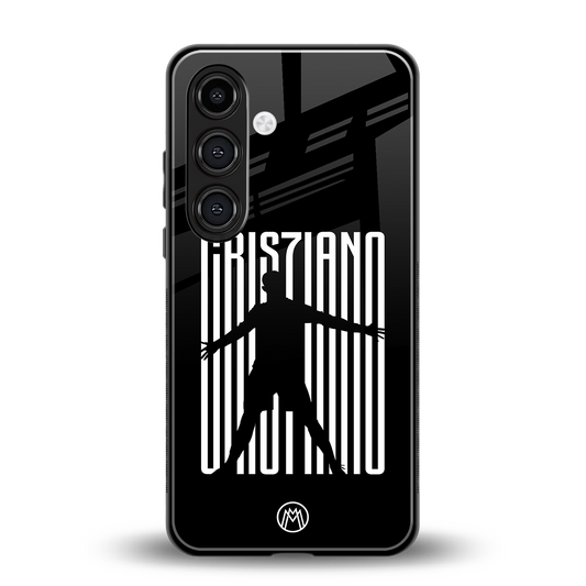 cristiano back phone cover | glass case for samsung galaxy s24 plus
