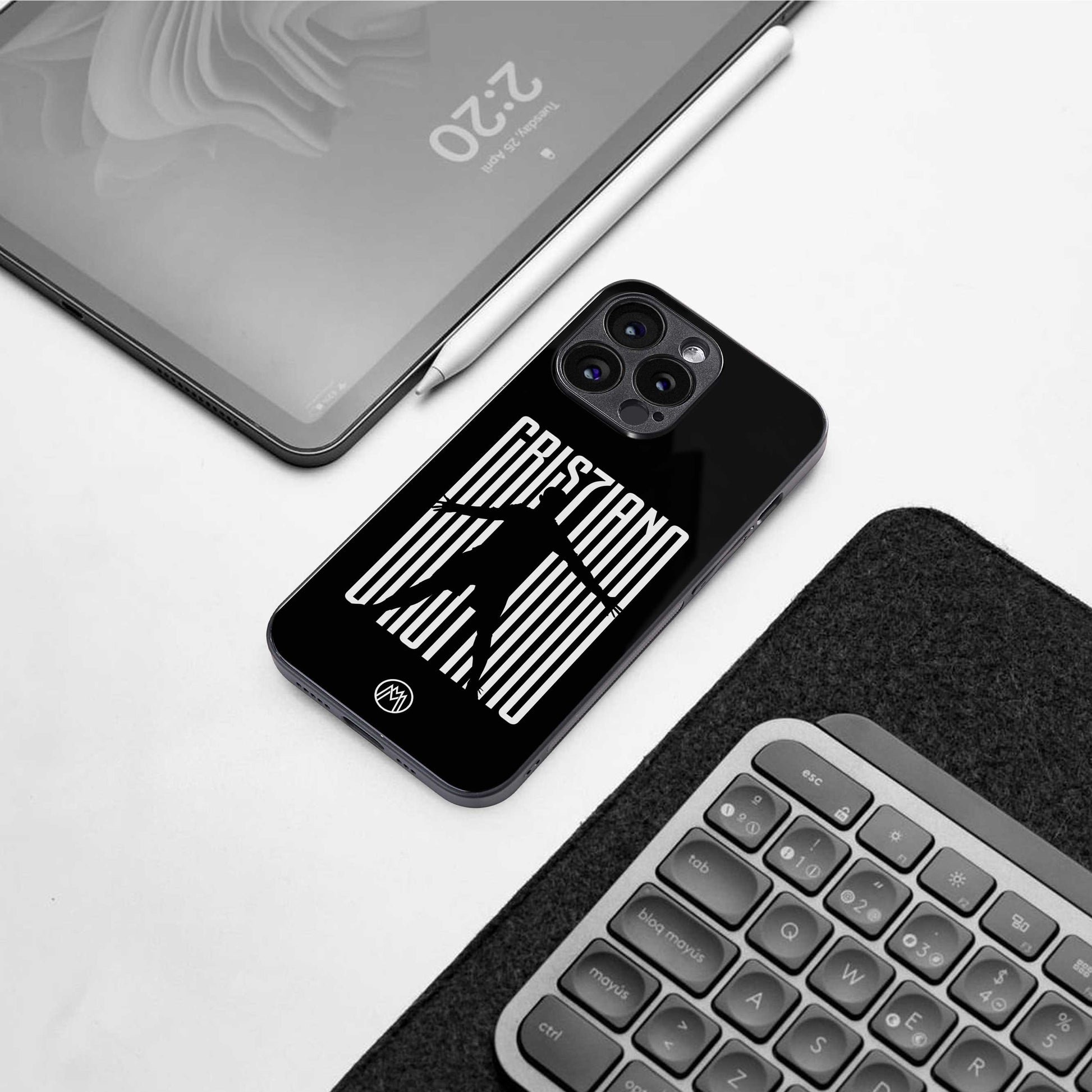 cristiano back phone cover | glass case for iphone 13 pro max