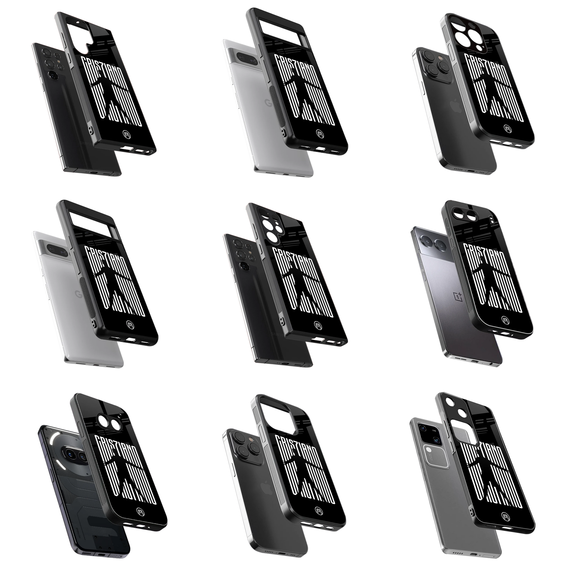Durable Glass Back Mobile Case for iPhone, Samsung, OnePlus, Google Pixel, Redmi, Vivo, Oppo