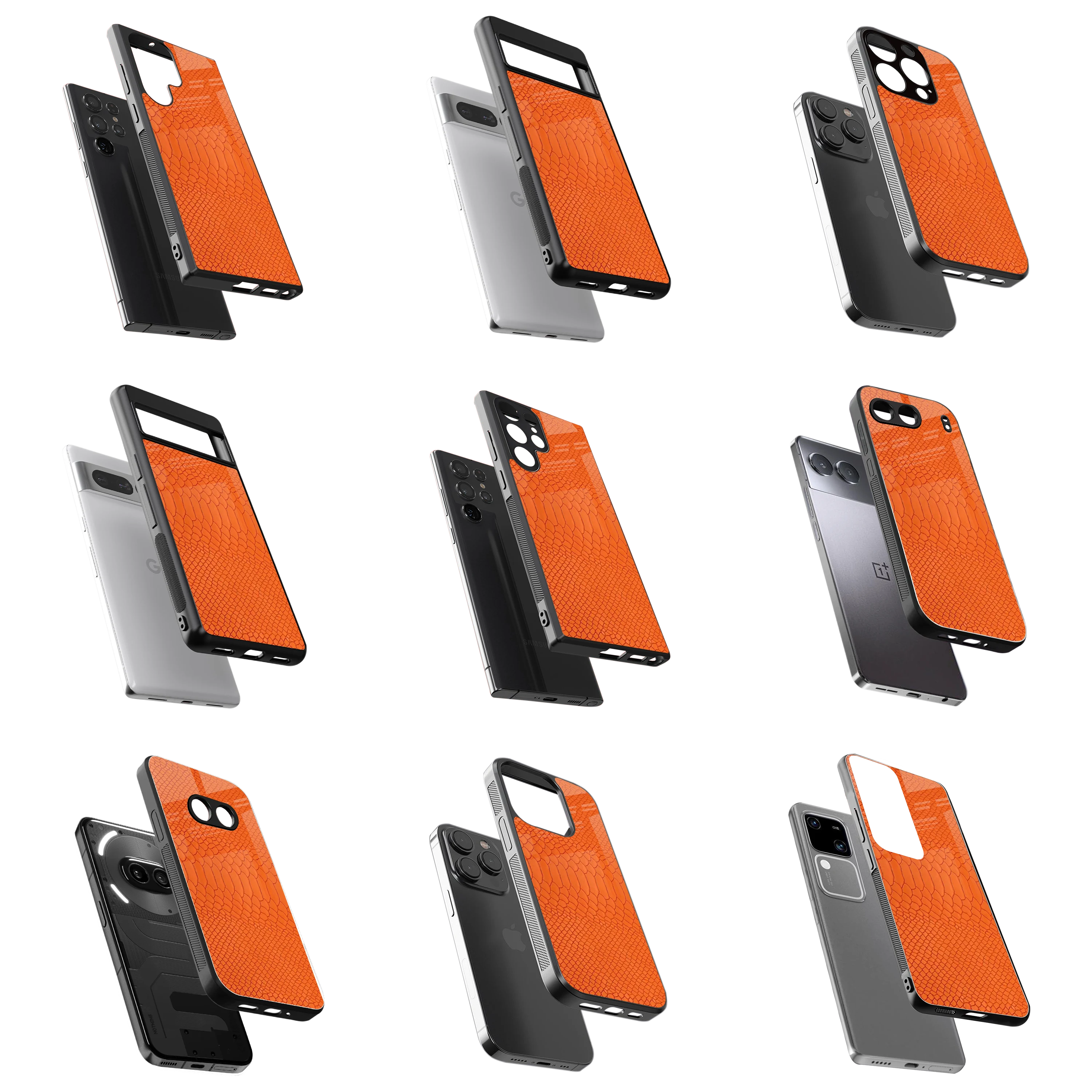 Durable Glass Back Mobile Case for iPhone, Samsung, OnePlus, Google Pixel, Redmi, Vivo, Oppo