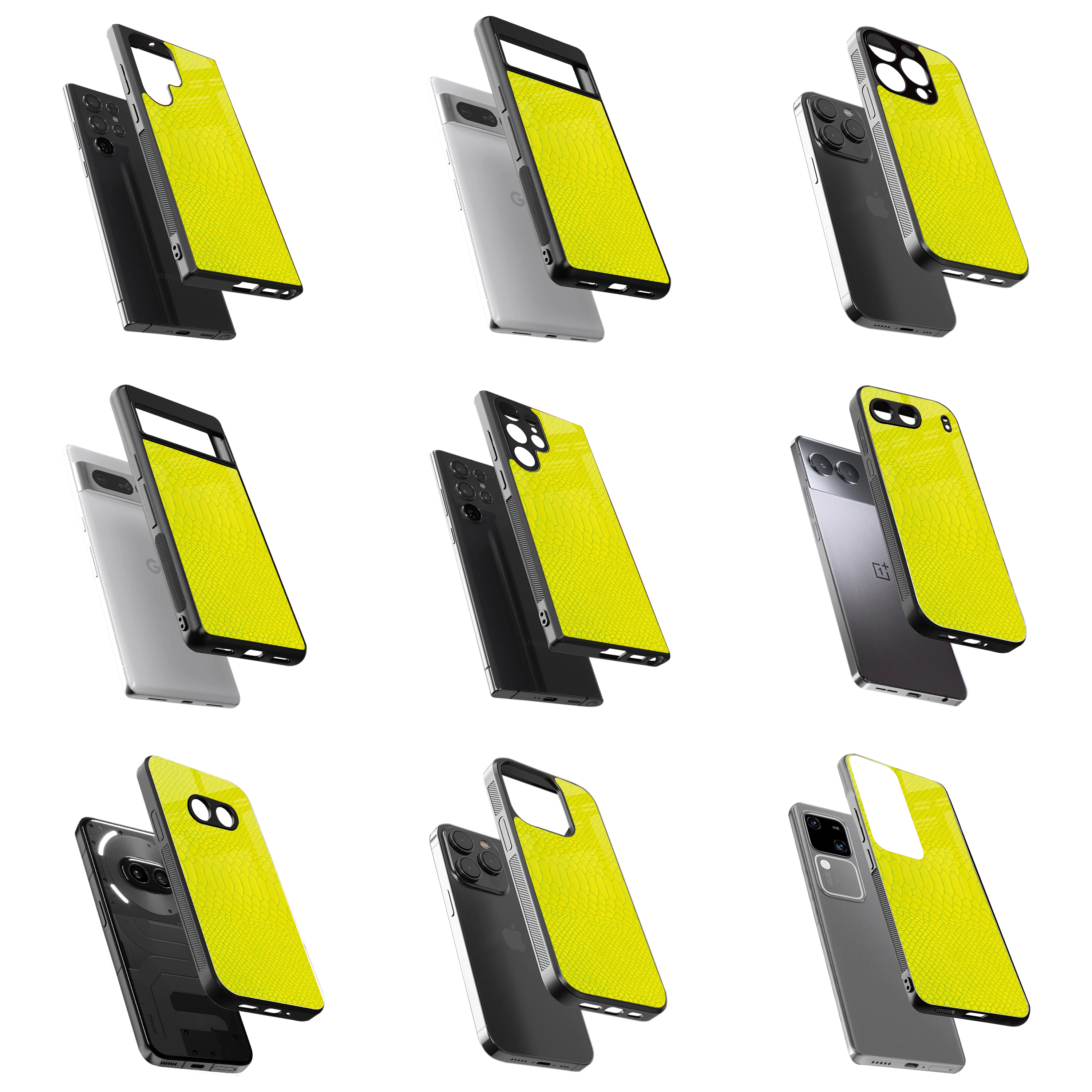 Durable Glass Back Mobile Case for iPhone, Samsung, OnePlus, Google Pixel, Redmi, Vivo, Oppo