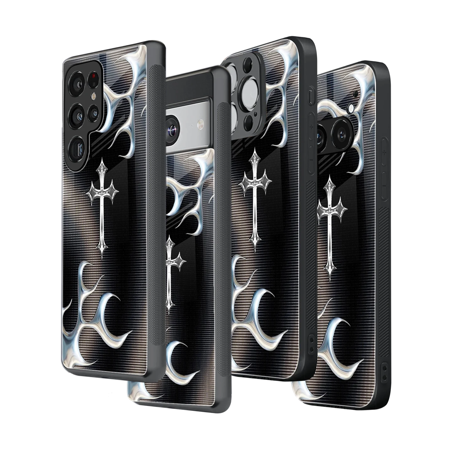 Stylish Glass Back Case for All Smartphones iPhone, Samsung, OnePlus, Pixel, Redmi, Oppo, Vivo, Motorola