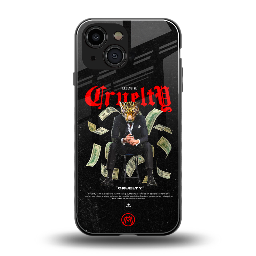 cruelty back phone cover | glass case for iphone 13 mini