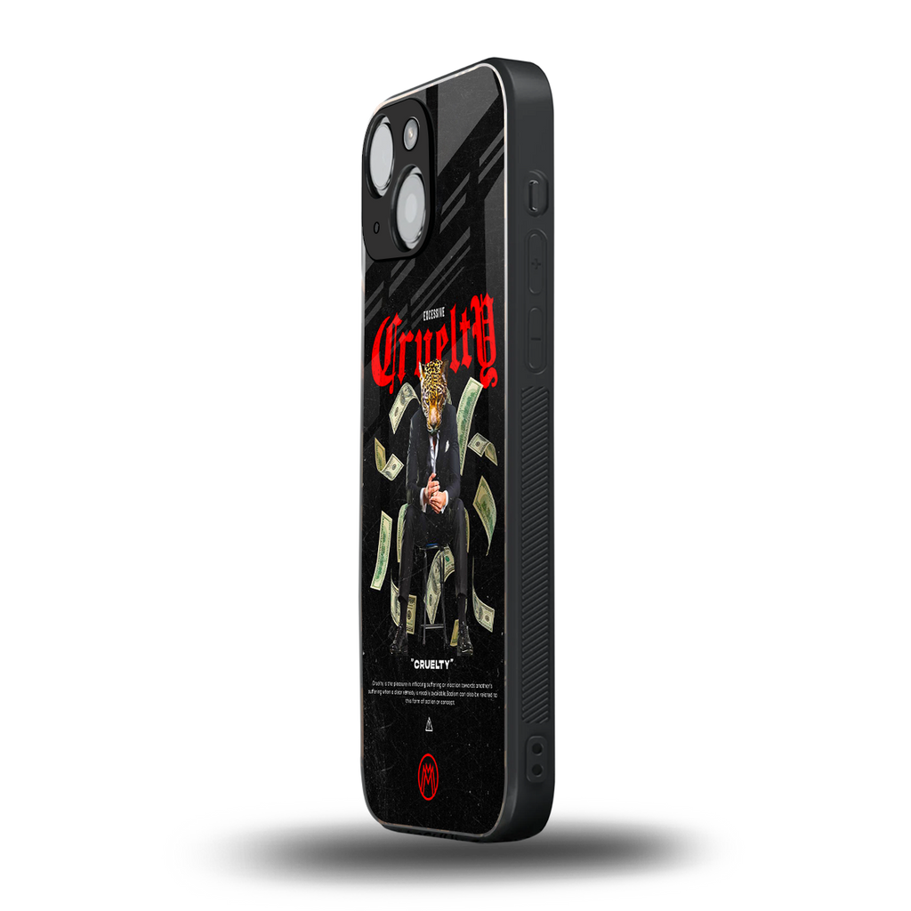cruelty back phone cover | glass case for iphone 13 mini