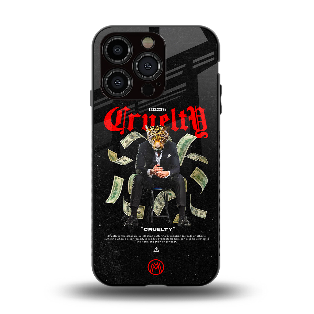 cruelty back phone cover | glass case for iphone 13 pro
