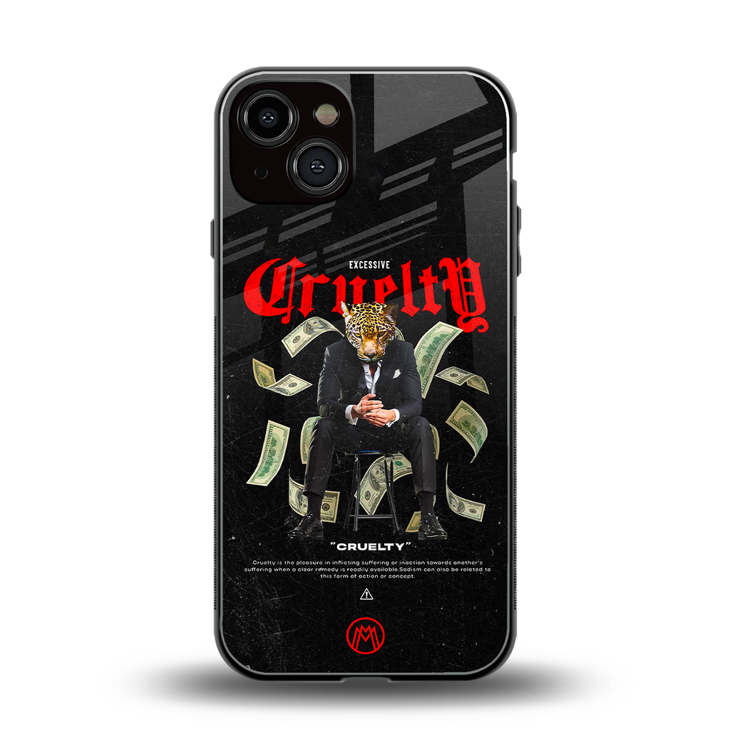 cruelty back phone cover | glass case for iphone 13