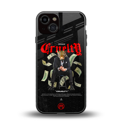 cruelty back phone cover | glass case for iphone 13