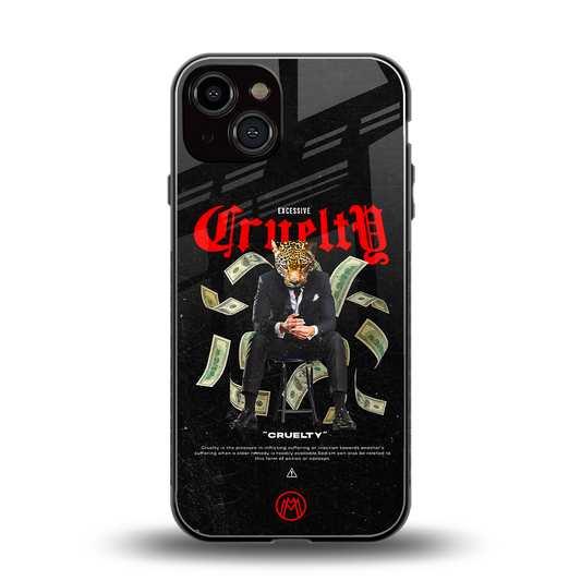 cruelty back phone cover | glass case for iphone 13