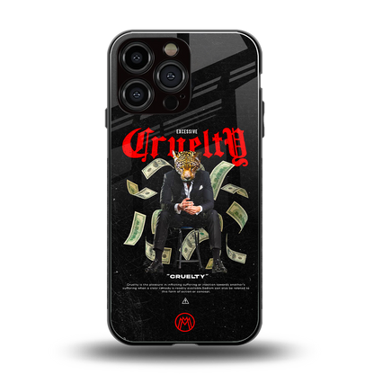 cruelty back phone cover | glass case for iphone 14 pro max
