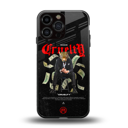 cruelty back phone cover | glass case for iphone 14 pro max