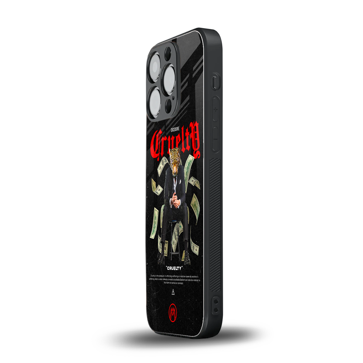 cruelty back phone cover | glass case for iphone 15 pro