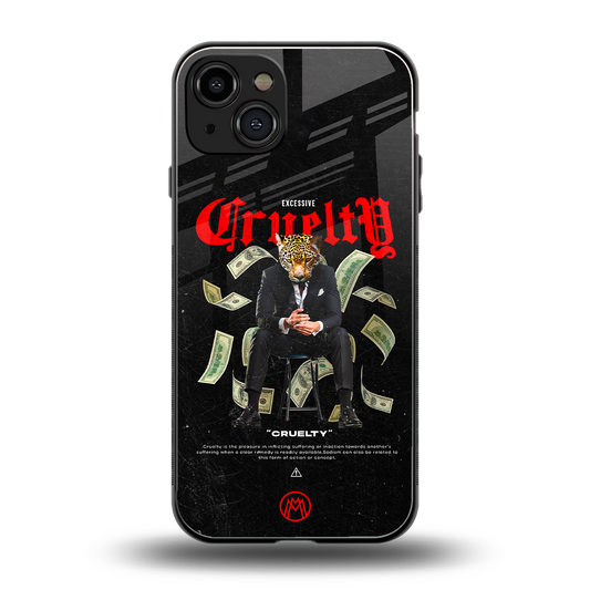 cruelty back phone cover | glass case for iphone 14