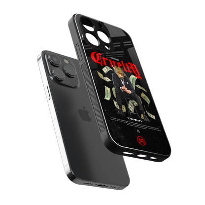 cruelty back phone cover | glass case for iphone 15 pro
