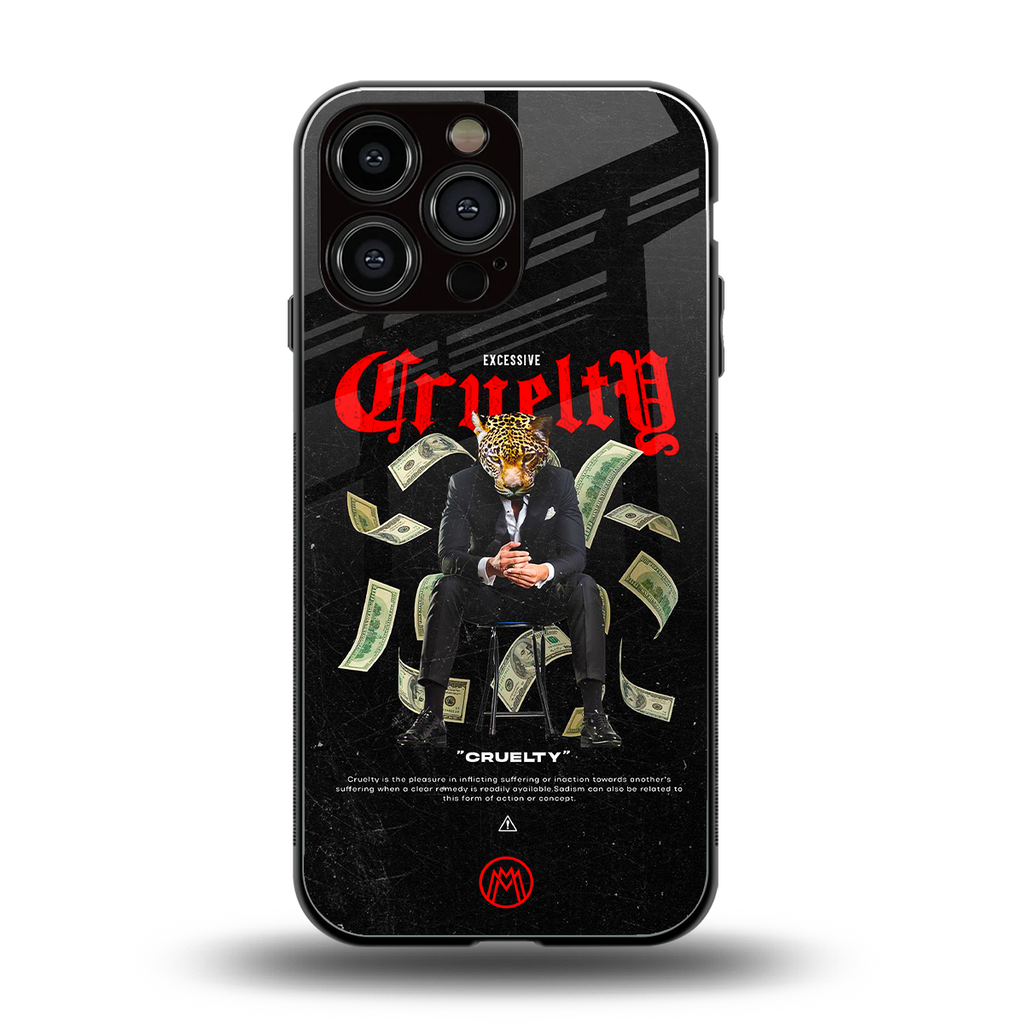 cruelty back phone cover | glass case for iphone 16 pro max