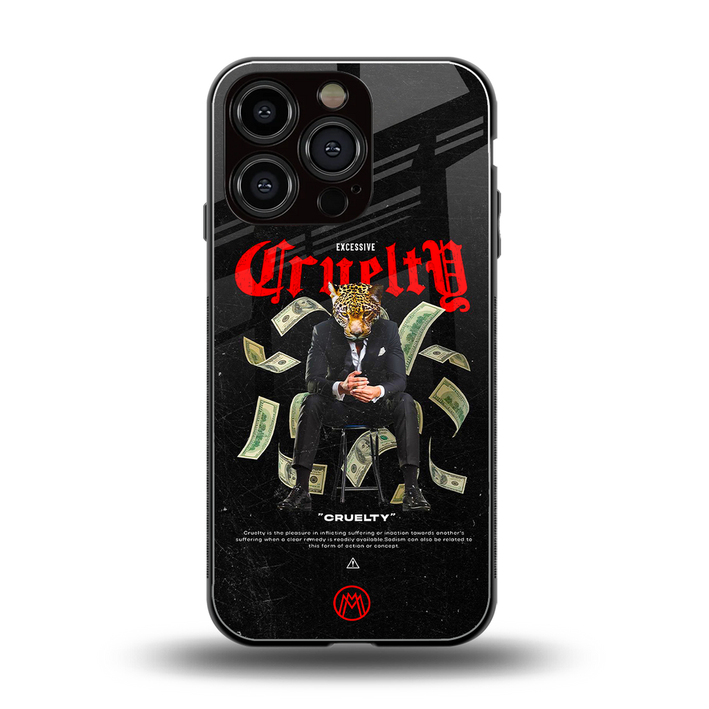cruelty back phone cover | glass case for iphone 16 pro