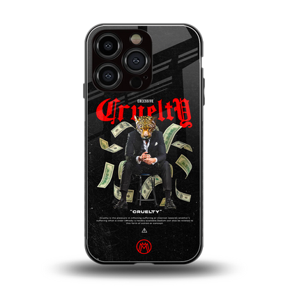 cruelty back phone cover | glass case for iphone 16 pro