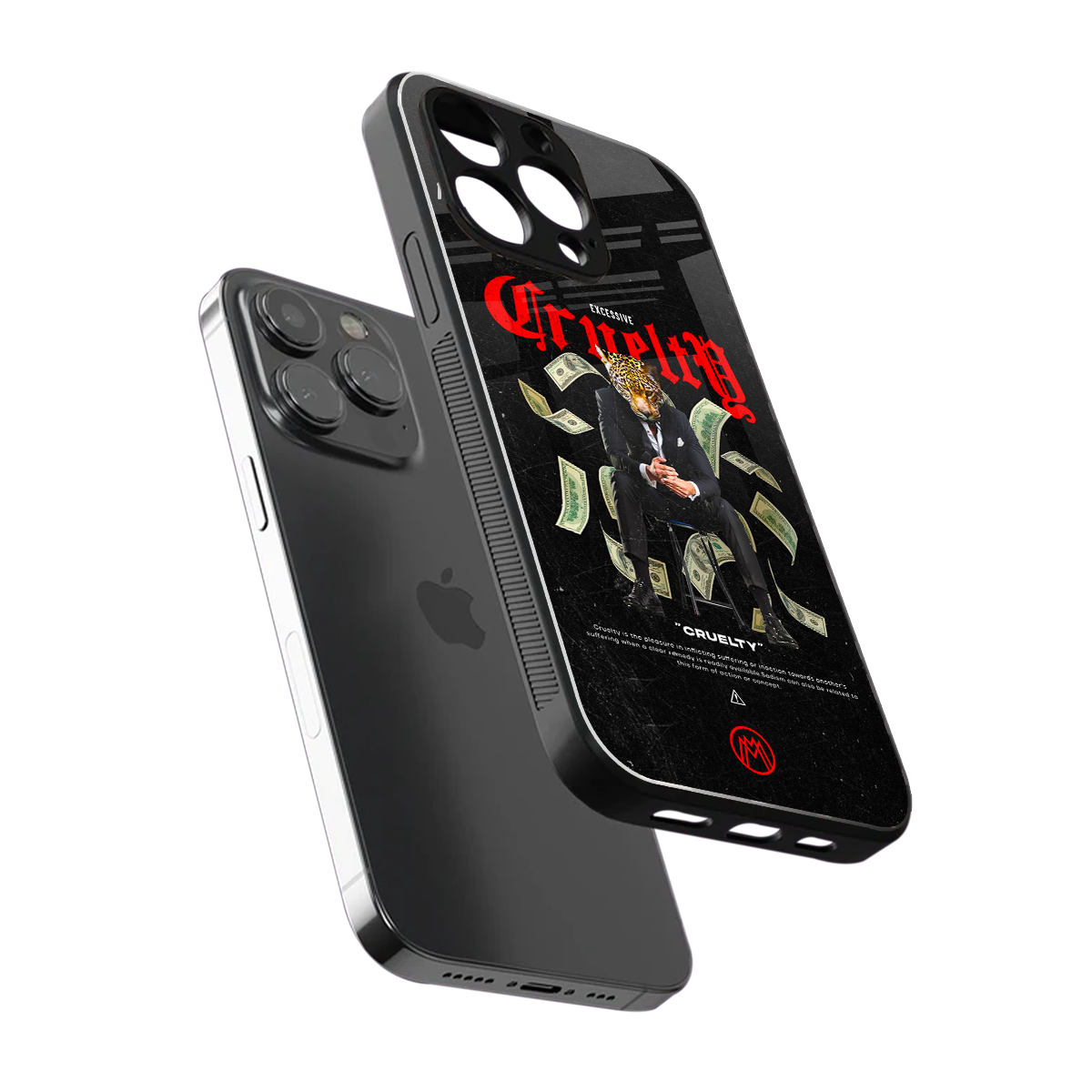 cruelty back phone cover | glass case for iphone 16 pro