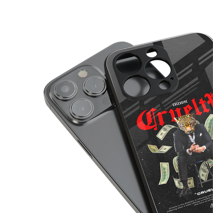 cruelty back phone cover | glass case for iphone 15 pro