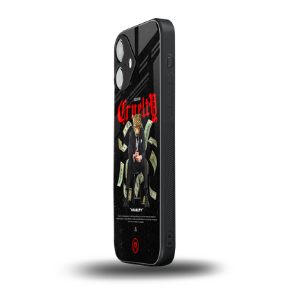 cruelty back phone cover | glass case for iphone 16
