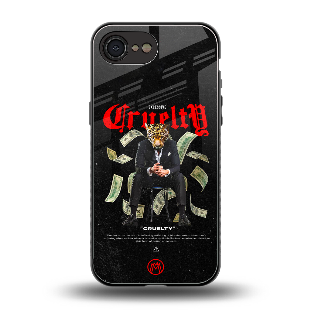 cruelty back phone cover | glass case for iphone 16e