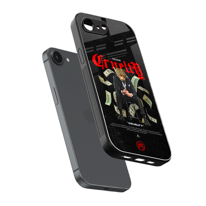 cruelty back phone cover | glass case for iphone 16e