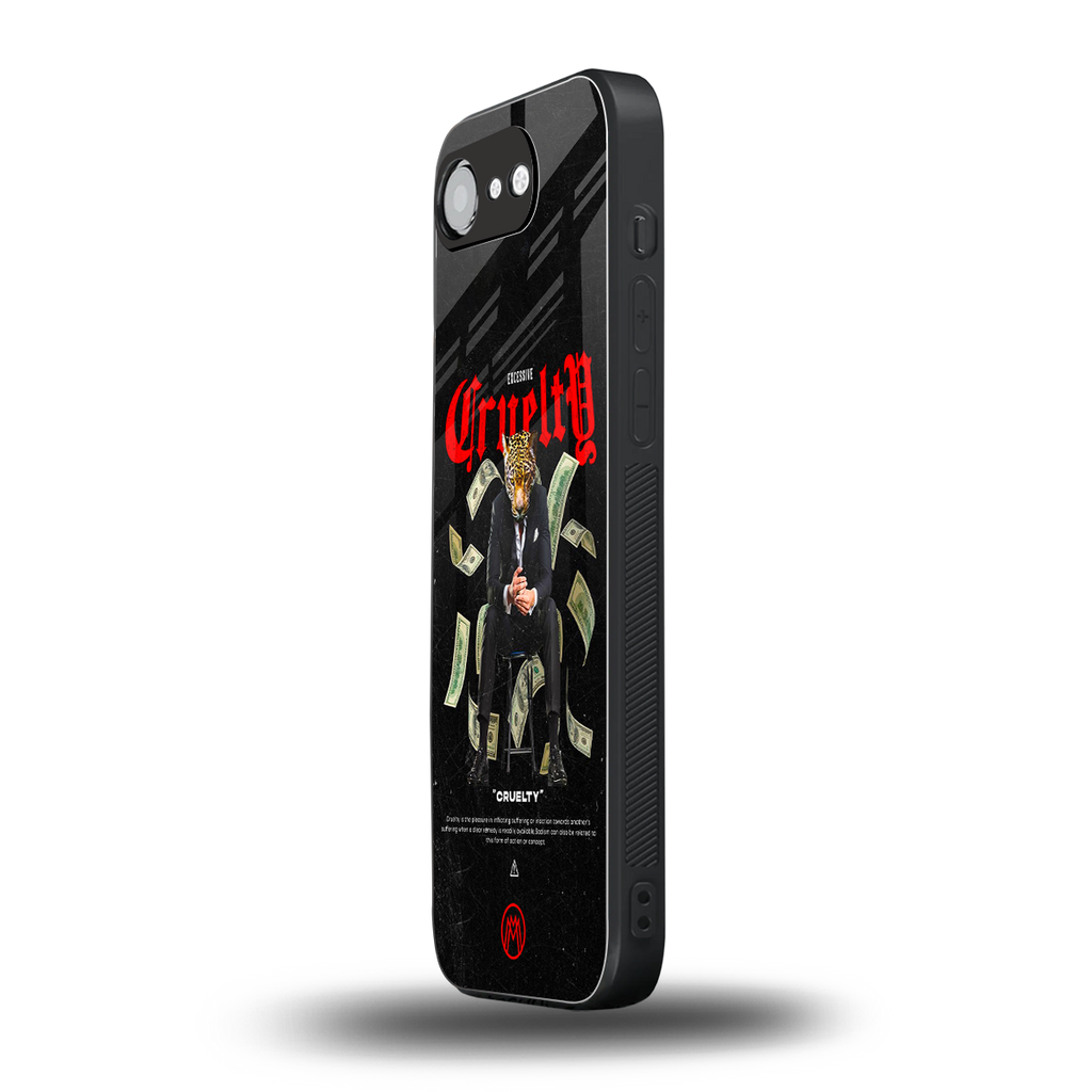 cruelty back phone cover | glass case for iphone 16e