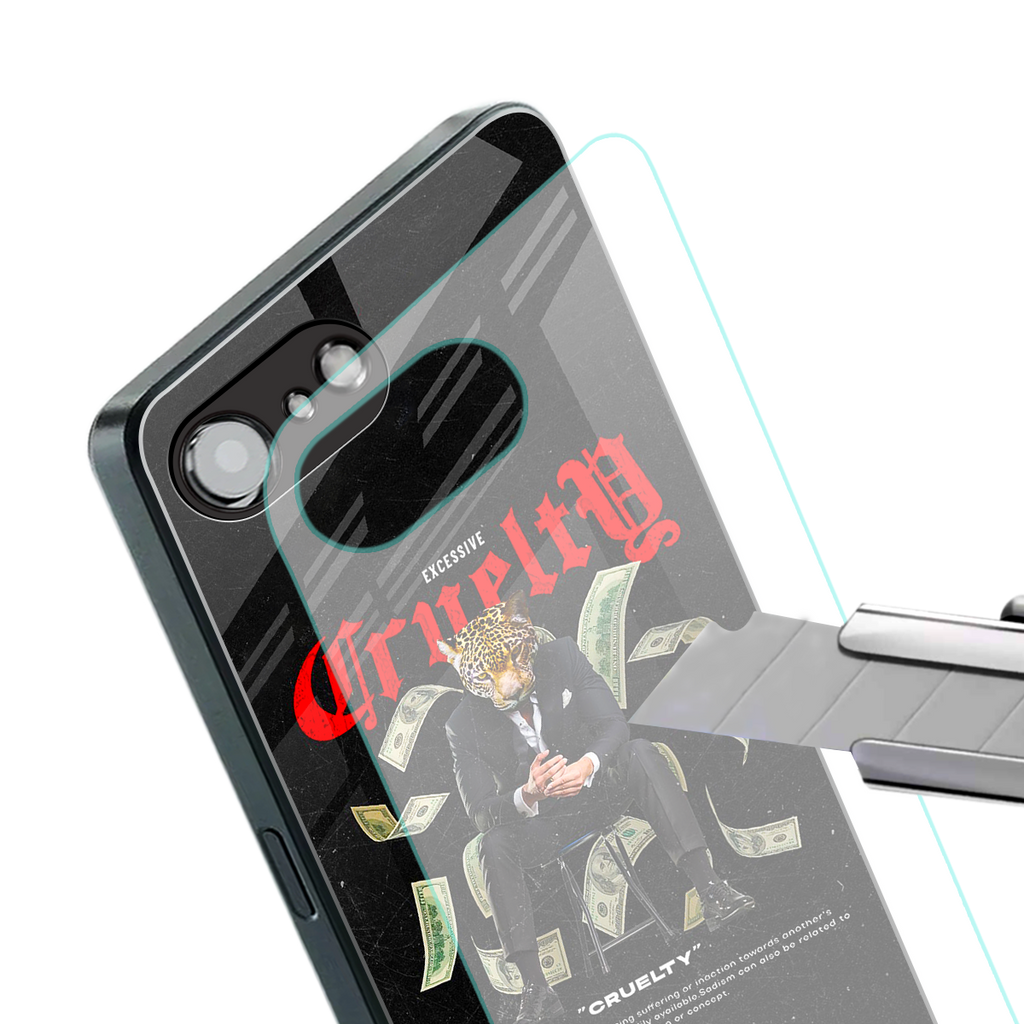 cruelty back phone cover | glass case for iphone 16e