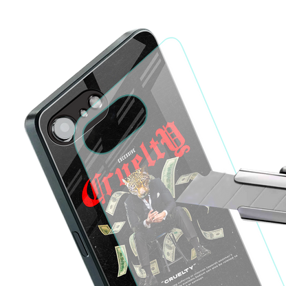 cruelty back phone cover | glass case for iphone 16e