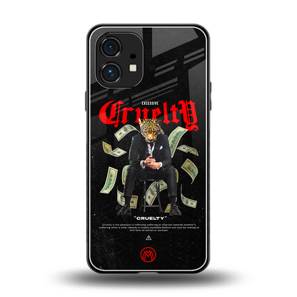 cruelty back phone cover | glass case for nothing phone 1