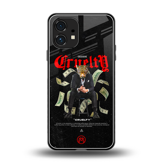 cruelty back phone cover | glass case for nothing phone 1