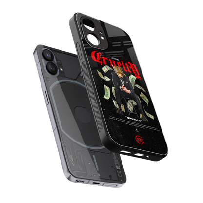 cruelty back phone cover | glass case for nothing phone 1