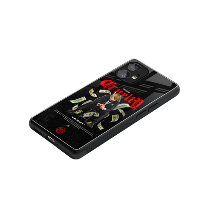 cruelty back phone cover | glass case for nothing phone 1