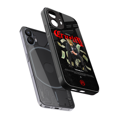 cruelty back phone cover | glass case for nothing phone 2