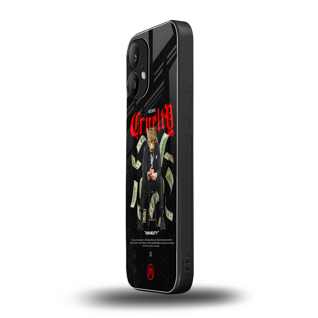 cruelty back phone cover | glass case for nothing phone 2