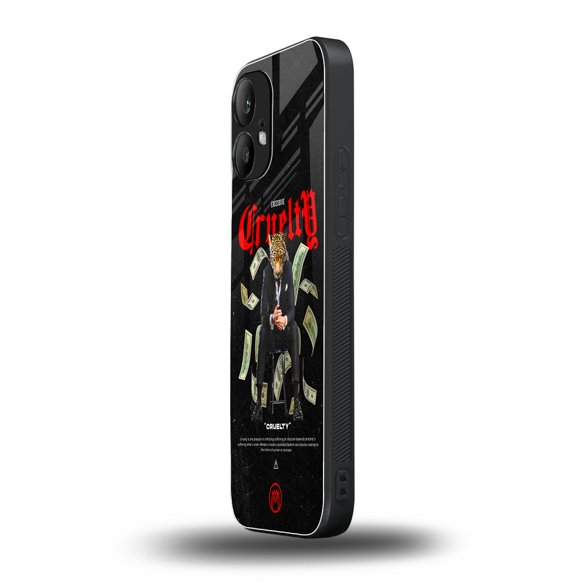 cruelty back phone cover | glass case for nothing phone 2