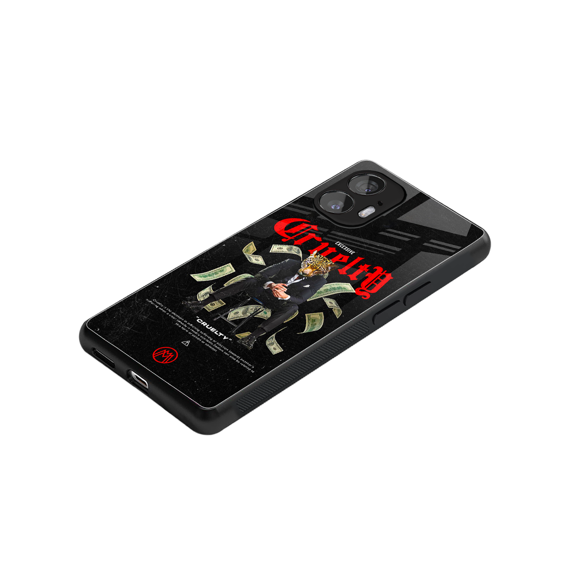 cruelty back phone cover | glass case for nothing phone 2