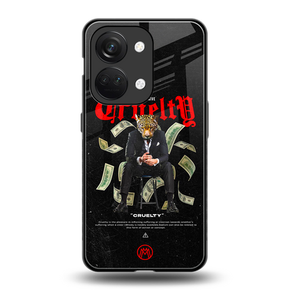 cruelty back phone cover | glass case for oneplus nord 3