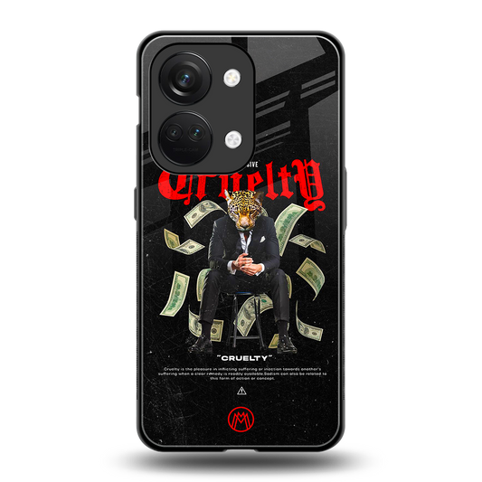 cruelty back phone cover | glass case for oneplus nord 3