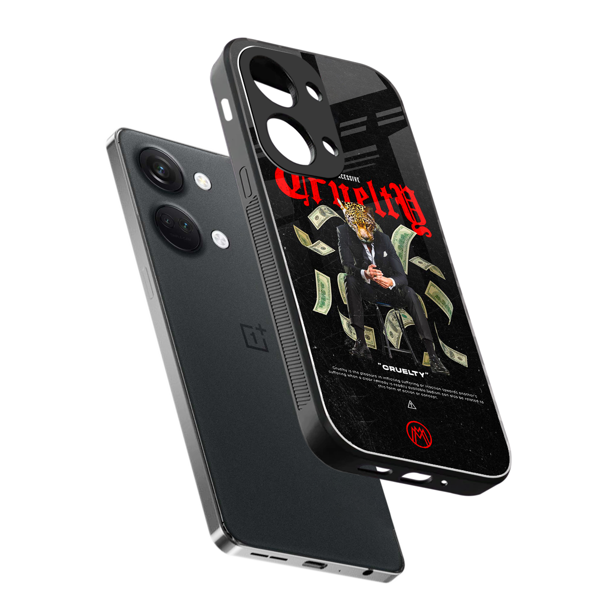 cruelty back phone cover | glass case for oneplus nord 3