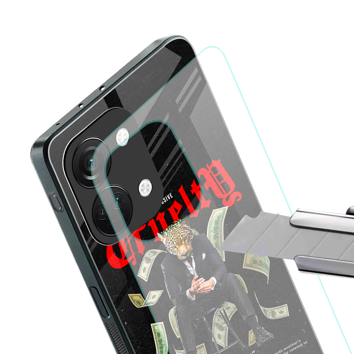 cruelty back phone cover | glass case for oneplus nord 3