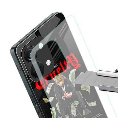 cruelty back phone cover | glass case for oneplus nord 3