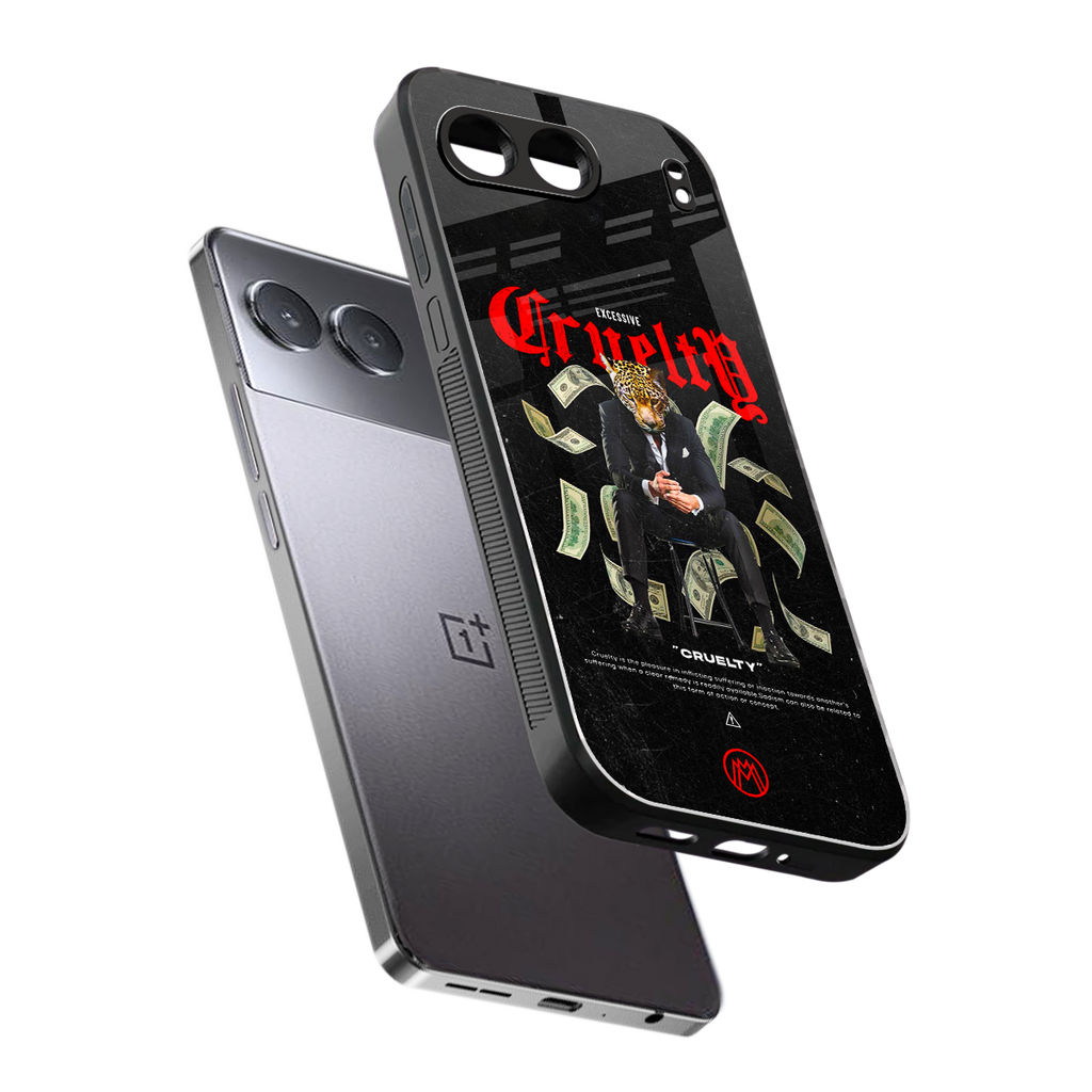 cruelty back phone cover | glass case for oneplus nord 4